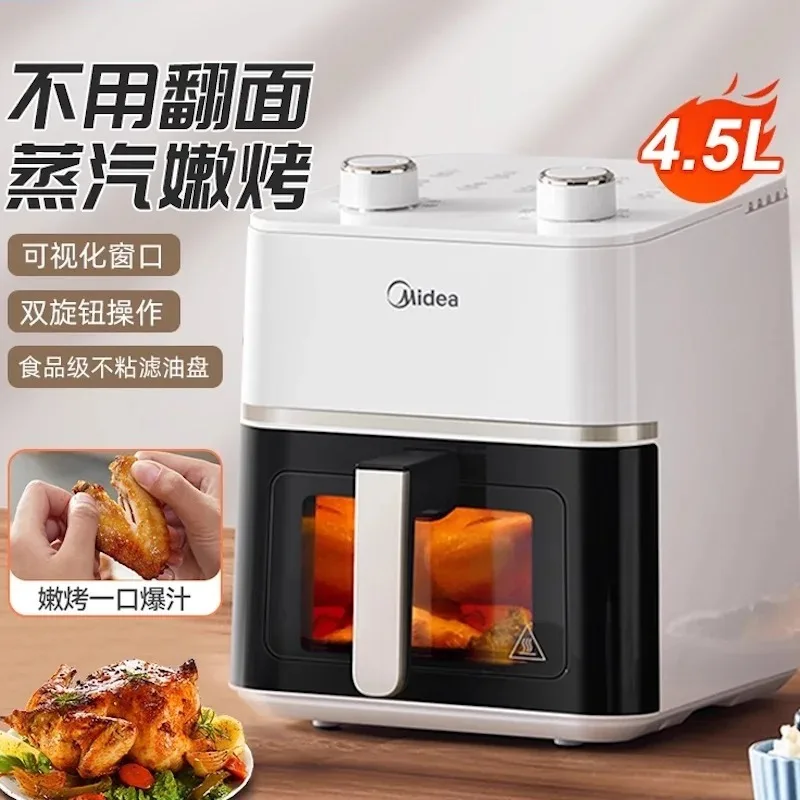 Midea Airfryer 4.5L Visual Deep fryer Smart Low fat oil free air fryer oven Multi functiona Automatic air fryers Home appliances