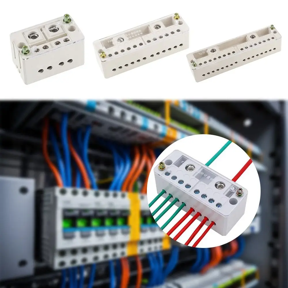 2 In 4 / 8 / 12/16 Out Single Phase Going Terminal Box ABS/Copper White Distribution Box Wiring Terminal Splitter Circuit