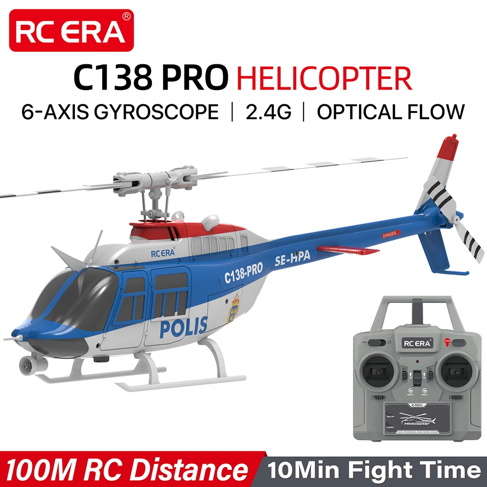 RC ERA C138 PRO Elicottero 1/33 Giroscopio a 6 assi a 6 canali 2.4G Posizionamento del flusso ottico 100M