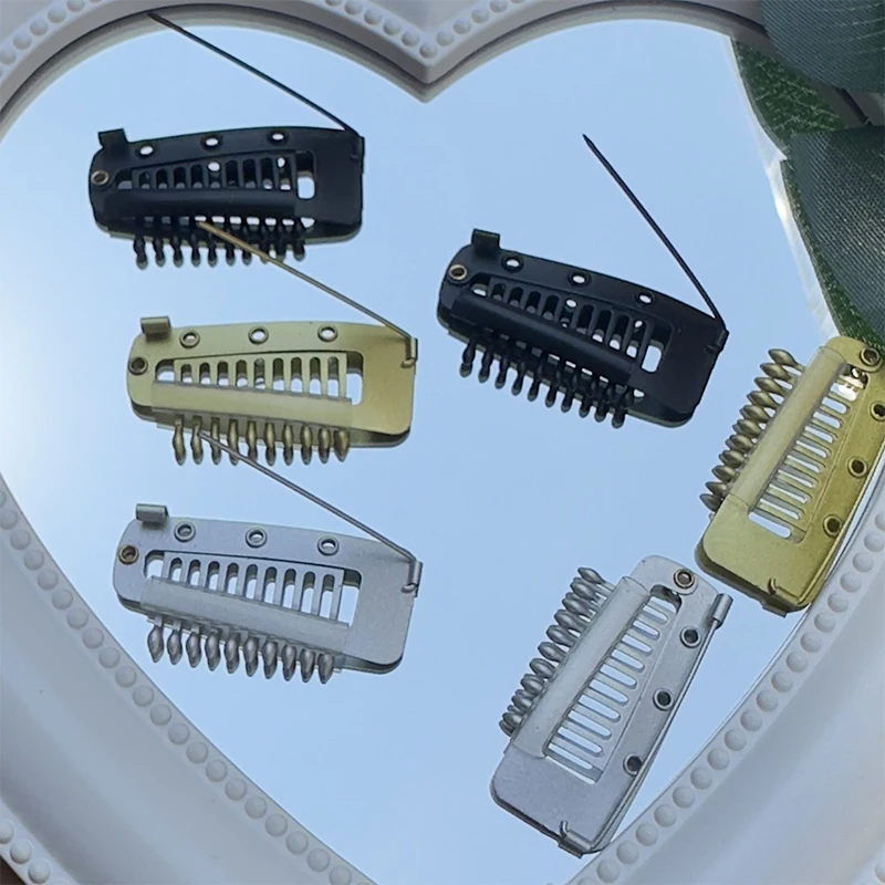 1/5 Pcs With Safety Pin 10-Teeth Strong Chunni Grip Hair Clip Comb Setting Grip Clips Stainless Steel Chunni Dupatta Wig Clips