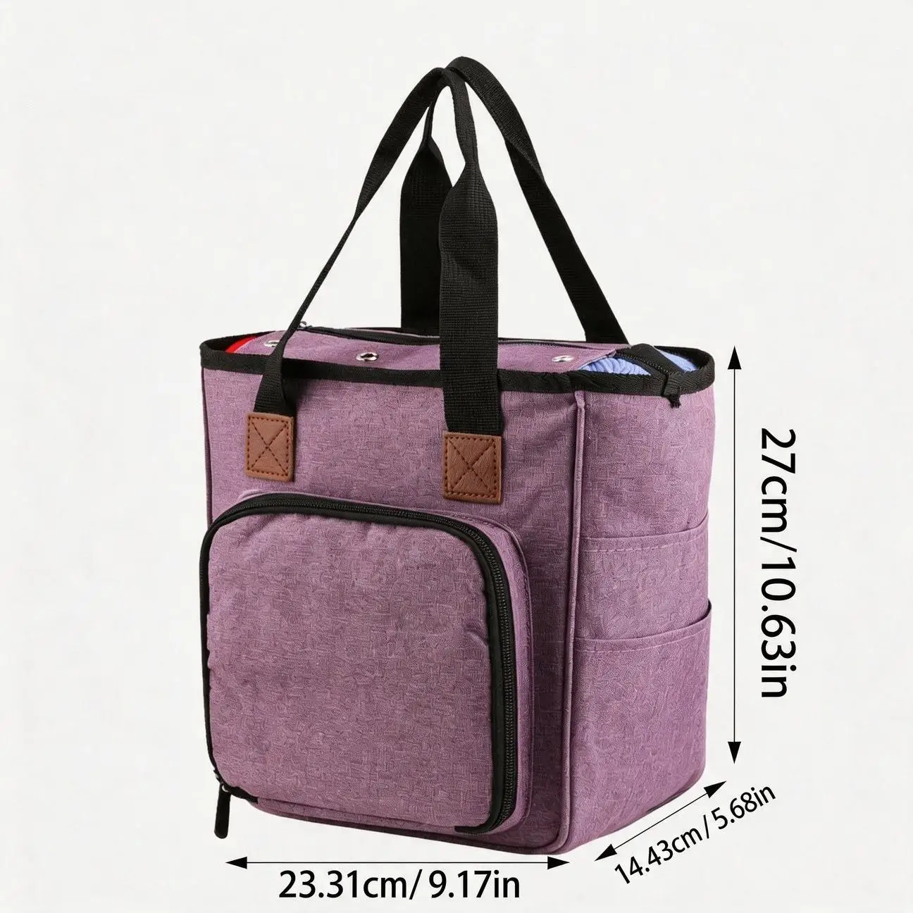 Tote Bag Large Capacity Crossbody Backpack Crochet Yarn Storage Shoulder Bag for Camping Hiking