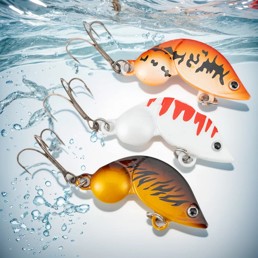 

Набор из 5 рыболовных приманок с тройными крючками: искусственные воблеры и свимбейты для ловли щуки, окуня, форели.