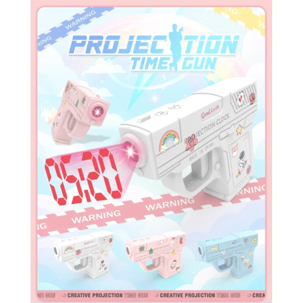 Creative Watch Projection Time Gun LCD Digital Clock Portable Student Electronic Watch Luminous Small Toy Pistol