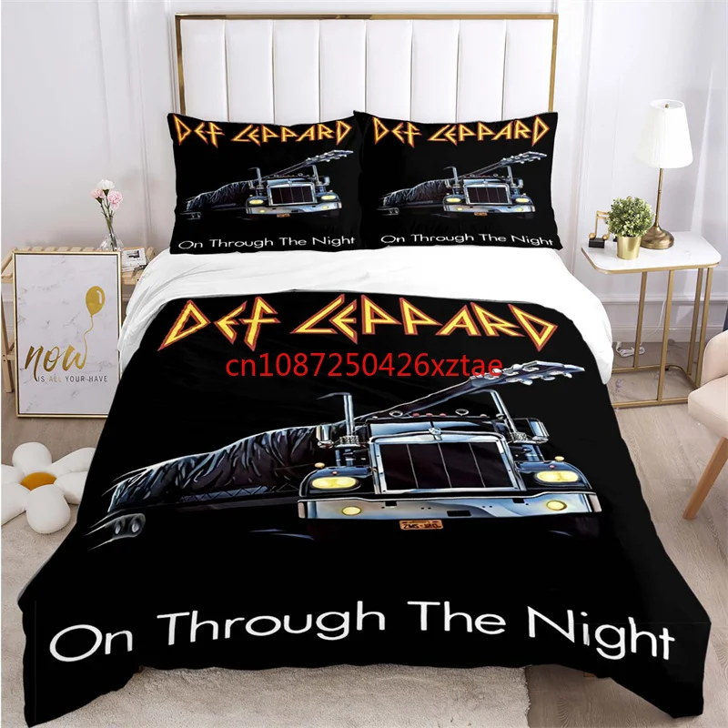 

Band Def L-eppardr Bedding Set Duvet Cover 3-Piece Set 1 Quilt Cover Universal, Suitable For Children And Adults Modern Printed