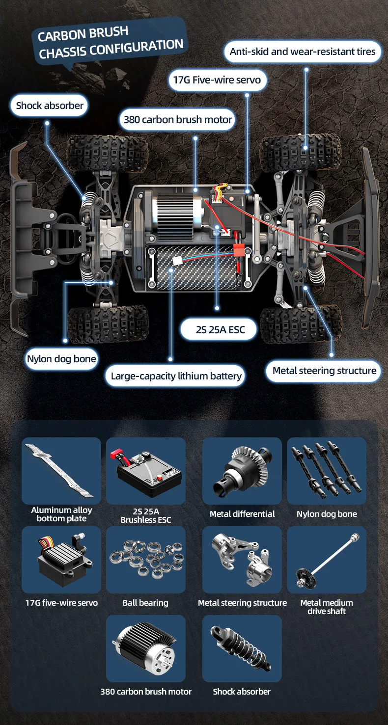 80KM/H Brushless RC Racing Car Metal Alloy Chassic 4WD 2.4G Remote Control Electric Off-Road Truck Short Car RC Toys Gifts