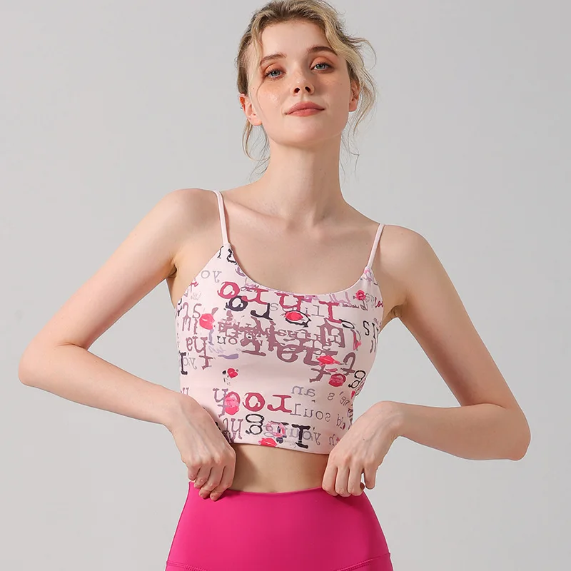 Retro Print Yoga Set Sleeveless Sport Crop Top Slim Fit Leggings Fitness Clothing Women Gym Set Clothes Workout Pilates Outfit