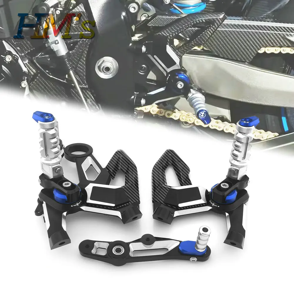 Motorcycle For BMW S1000R M1000RR Footpeg Rear Set Foot Pegs Pedal Footrest Heel Wing Adjuster Rearset 2021 2022 2023-2025