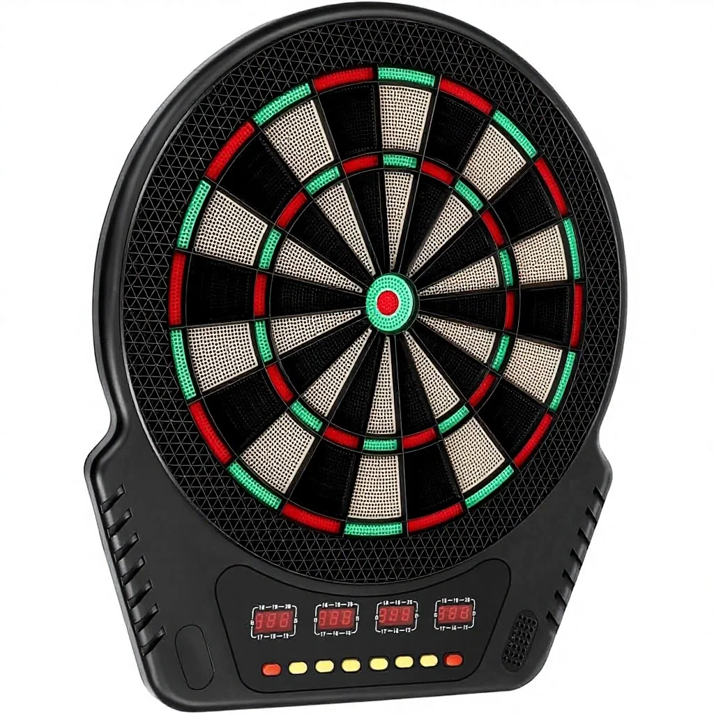 Electronic Dart Board 27 Games 243 Modes 16 Player Smart Scoring LED Display Voice Prompts Soft-Tip Darts Customizable Childrenp