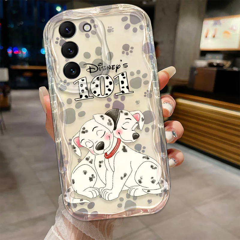 101 Dalmatians Cute Phone Case For S21 S23 S24 Ultra Plus FE A55 A35 A25 A05S A54 A53 A52 A33 A32 Wave Oil Cover