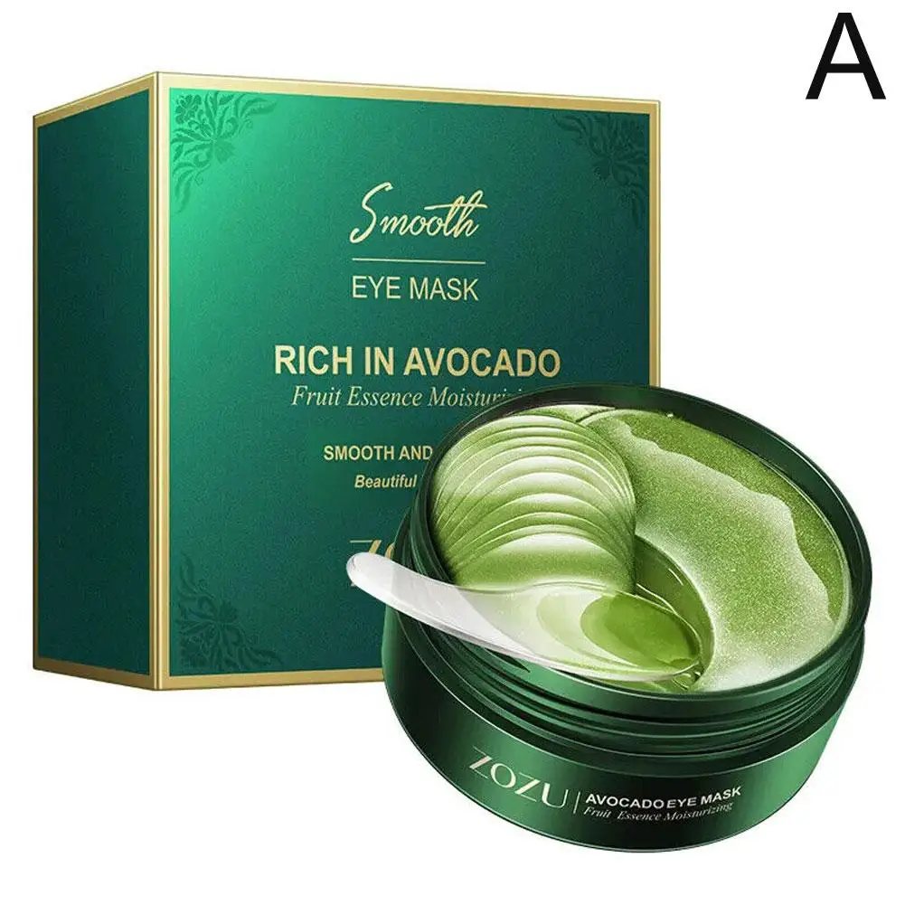 30 paia di cerotti per maschera per gli occhi al collagene di Avocado rimuovi gli occhi idratante per gli occhi Gel antirughe Patche occhiaie Anti borse scure maschera H0B7