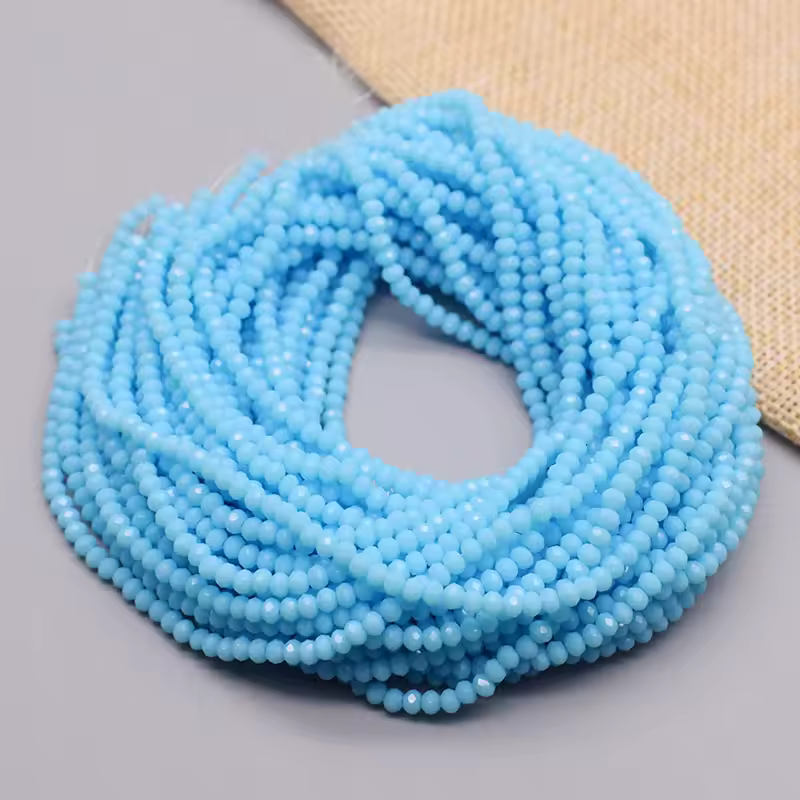 Yanqi 2 3 4mm Rondell Austria Faceted Crystal Beads Round Glass Beads Loose Spacer Beads for Jewelry Making DIY - Image 20