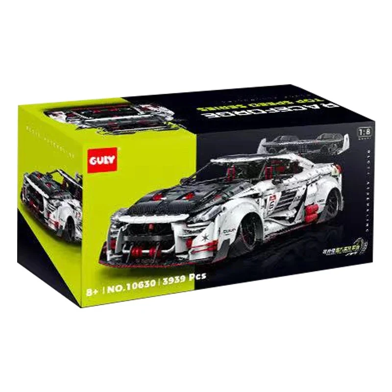 3939Pcs 10630 MOC Technical 1:8 Remote Control Sports Car GTR Building Blocks Bricks Model DIY Toys for Boys Christmas Gift Set