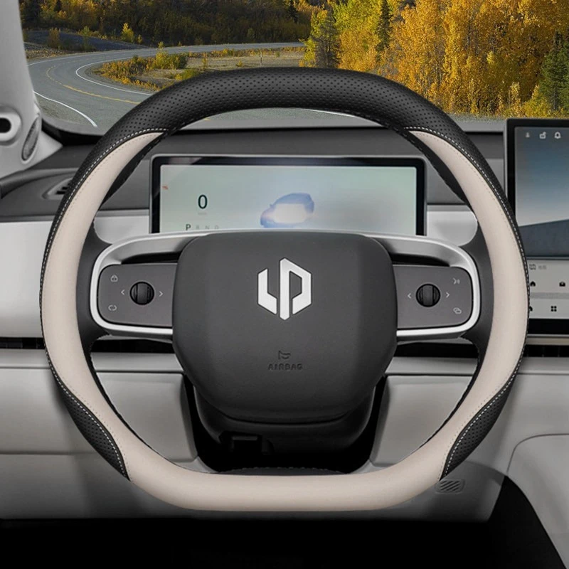 2026 Leather Car Steering Wheel Cover For Leapmotor C16 C10 Stain‑Resistant Comfort Grip Dual D‑Shape Steering Wheel Protector