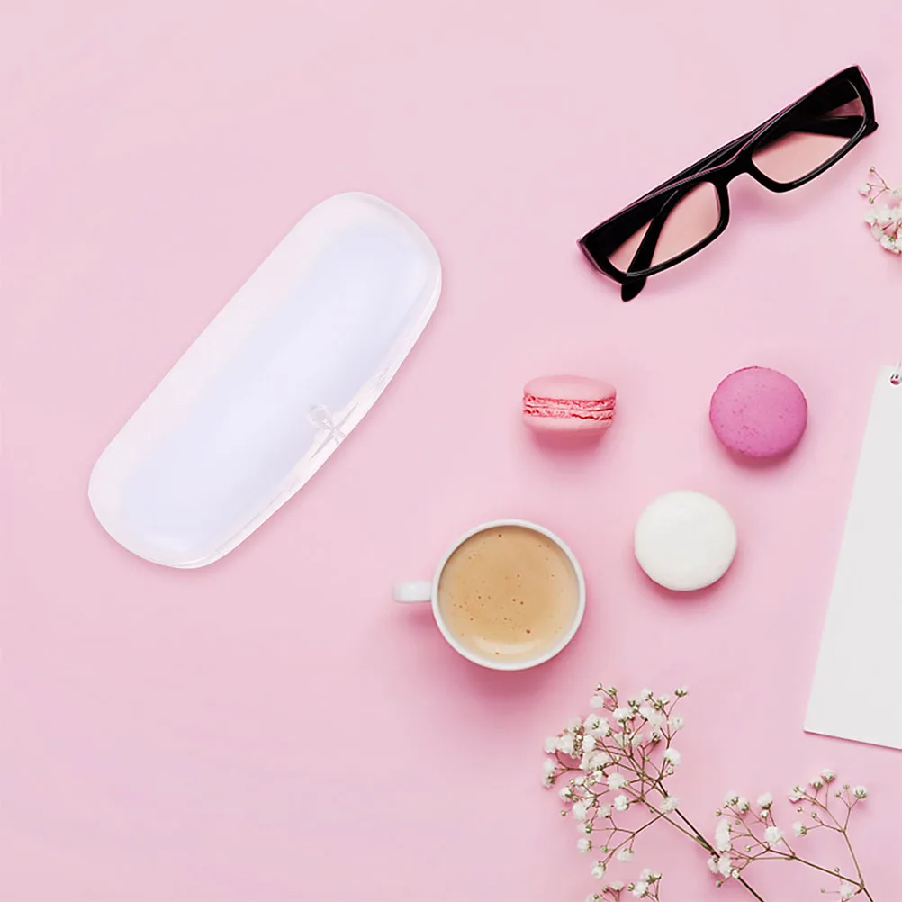 

3 Pcs Clear Frosted Glasses Case Storage Box for Eyeglass Holder Lightweight Travel Portable Protective Container