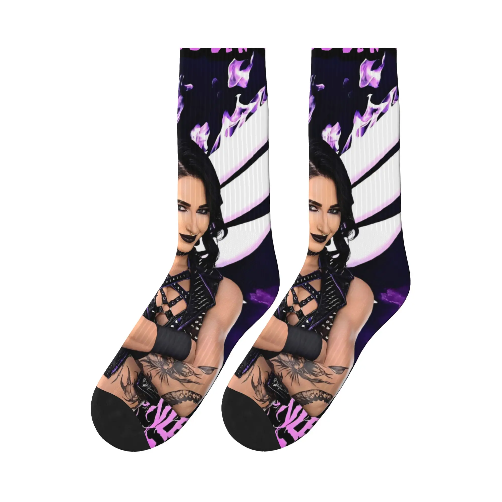 

Rhea Ripley Cool Stockings Modern Socks Men Soft Socks Autumn Skateboard Custom Non Slip Socks Gift