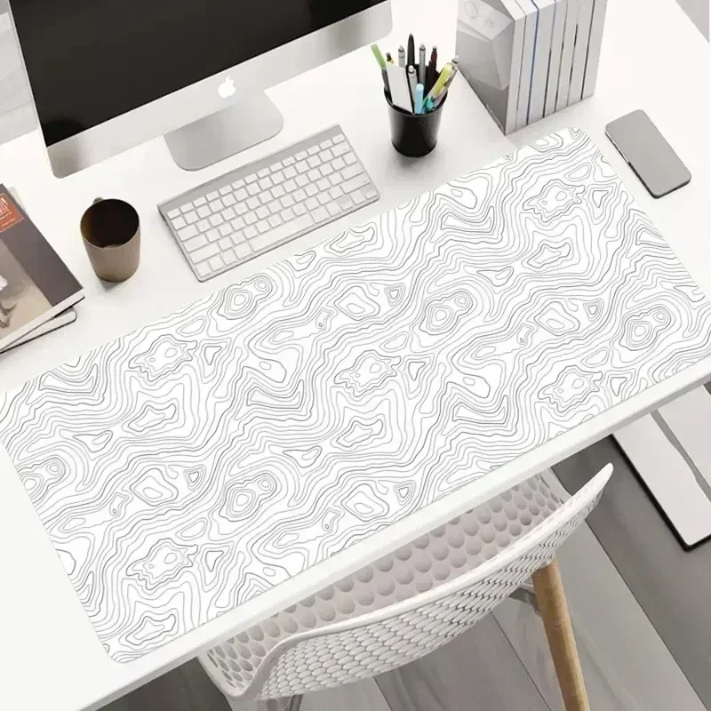 لوحة ماوس ألعاب كبيرة، حصيرة ألعاب فنية تجريدية للكمبيوتر المحمول، وسادة لوحة مفاتيح مكتبية غير قابلة للانزلاق، حافة قفل مطاطية، سجادة