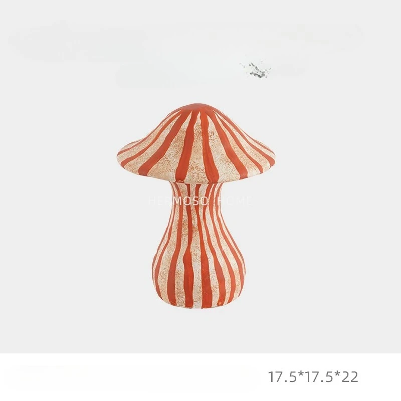 Modern Ceramic Mushroom Ornament - Whimsical Art Decor for Kids Room Living Room, Table Centerpiece, Creative Housewarming Gift