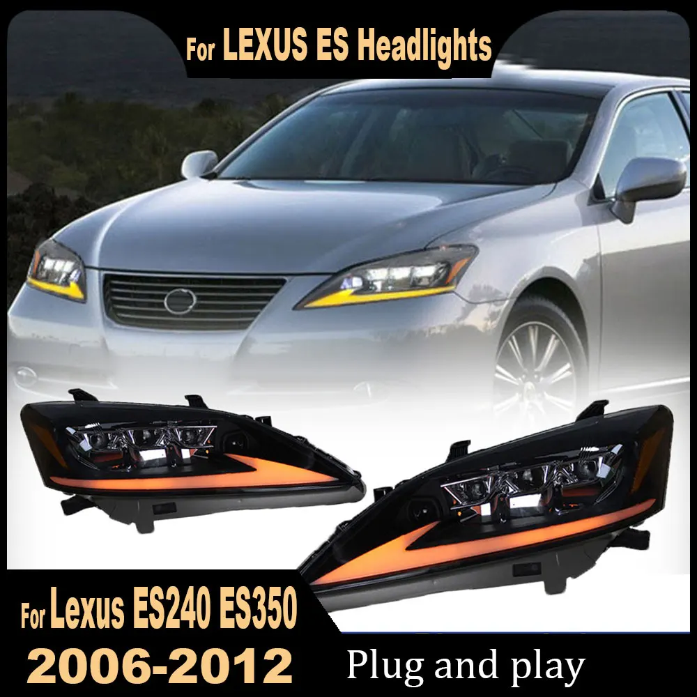 Car Led Headlights For LEXUS ES ES350 ES240 2006 2007 2008-2012 matrix style Head Lamp DRL Dynamic Signal Front light Assembly