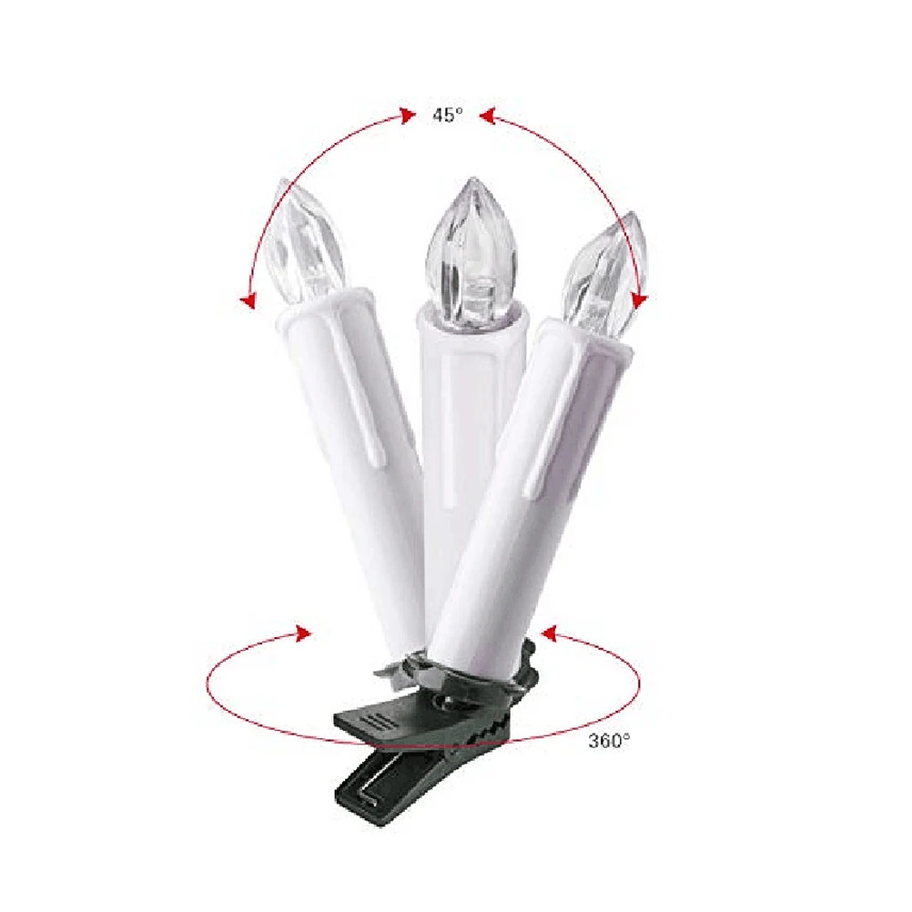 

Christmas LED Lights Flameless Electronic Clip Lamp Remote Control Portable Safe LED Wax Candles Simulation Night Lamps