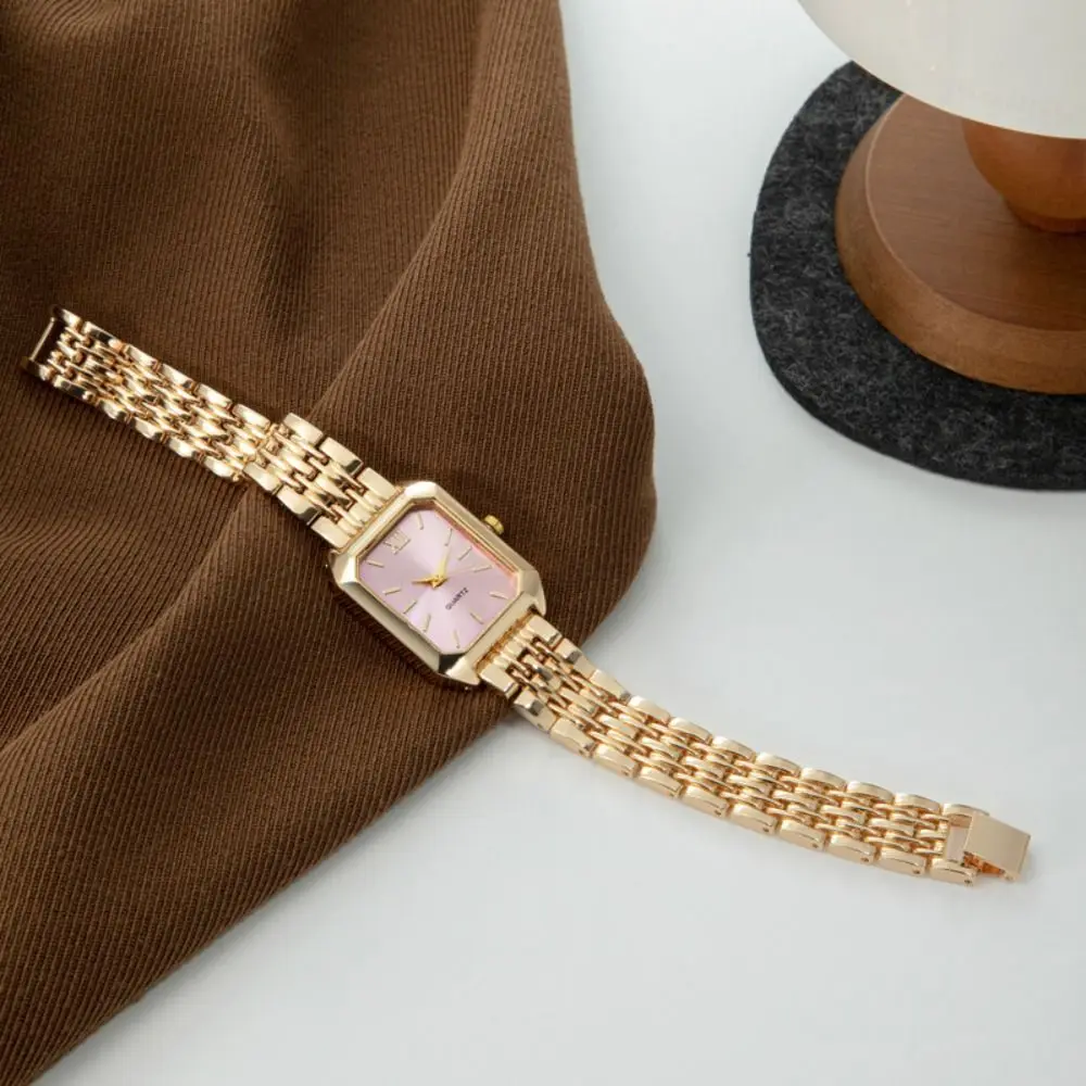 Hot Stainless Steel Quartz Watches Quartz Square Women Wristwatch Simple Folding buckle Strap Watch Women