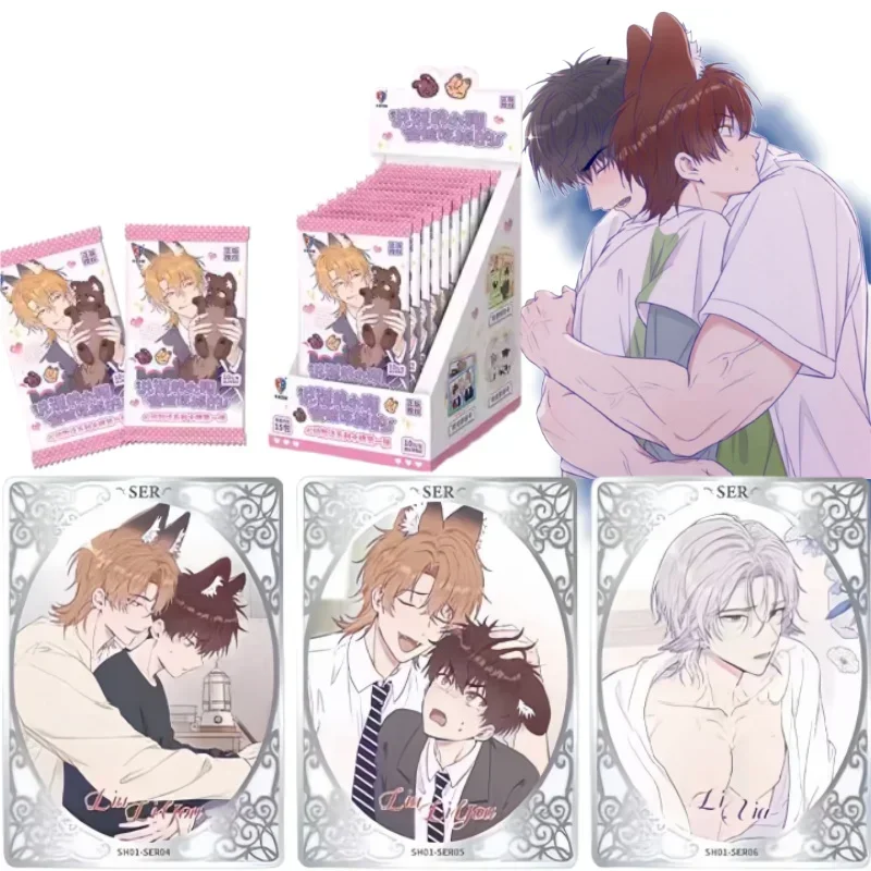 Una tarjeta genuina donde un cachorro tumbado será comiendo la primera tarjeta coleccionable en el latido del corazón serie de historias regalos periféricos de animé