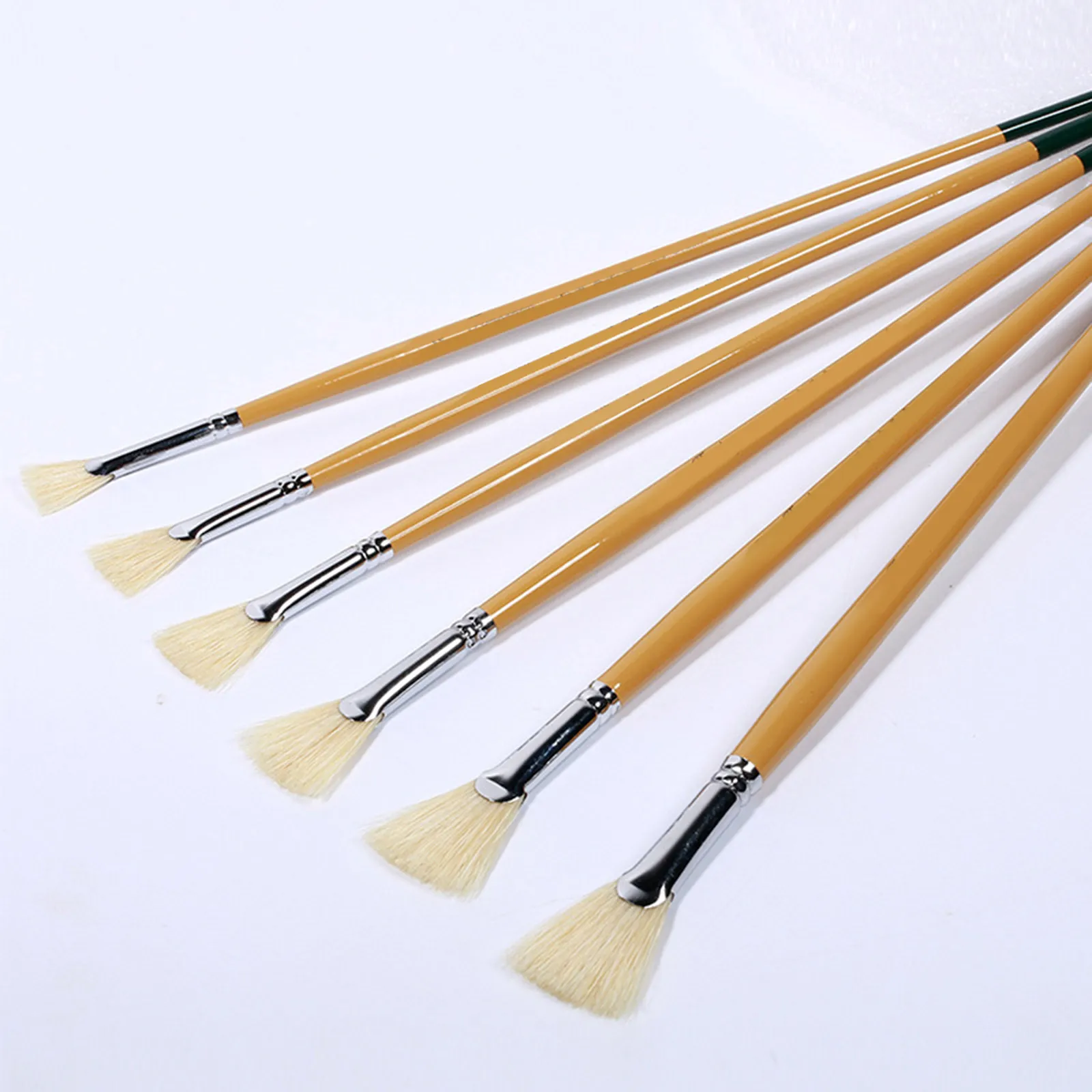 6Pcs Fan Brushes Set for Artists Professional Painting Brushes Weasel Hair Oil Watercolor Acrylic Tempera Chinese Painting 2 4