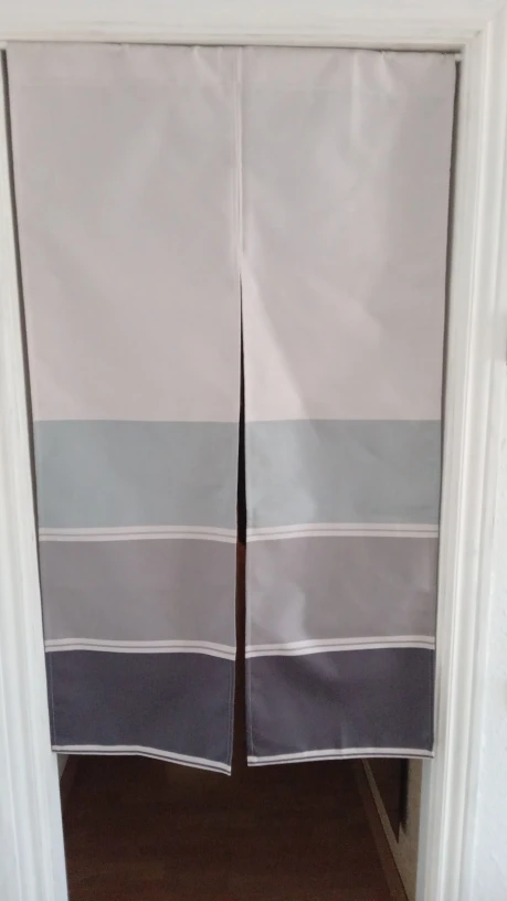 Japanese Door Curtain Solid Gradient Color For Kitchen Bedroom Living Room Restaurant Doorway Decoration Partition Linen Curtain