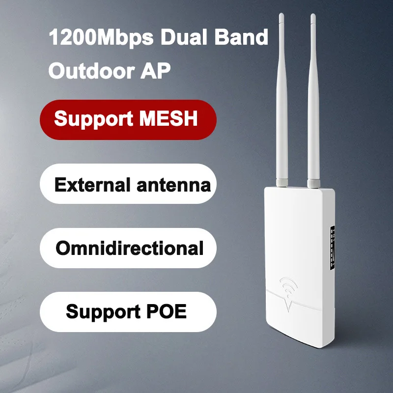 2.4G & 5G 1200Mbps dual-band outdoor mesh AP Wifi system access point wi-fi