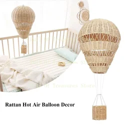 Rattan Hot Air Balloon Decor Durable Woven Hand-woven Rattan Hot Air Balloon for Home Decor Kids Room Decoration Rattan Nursery