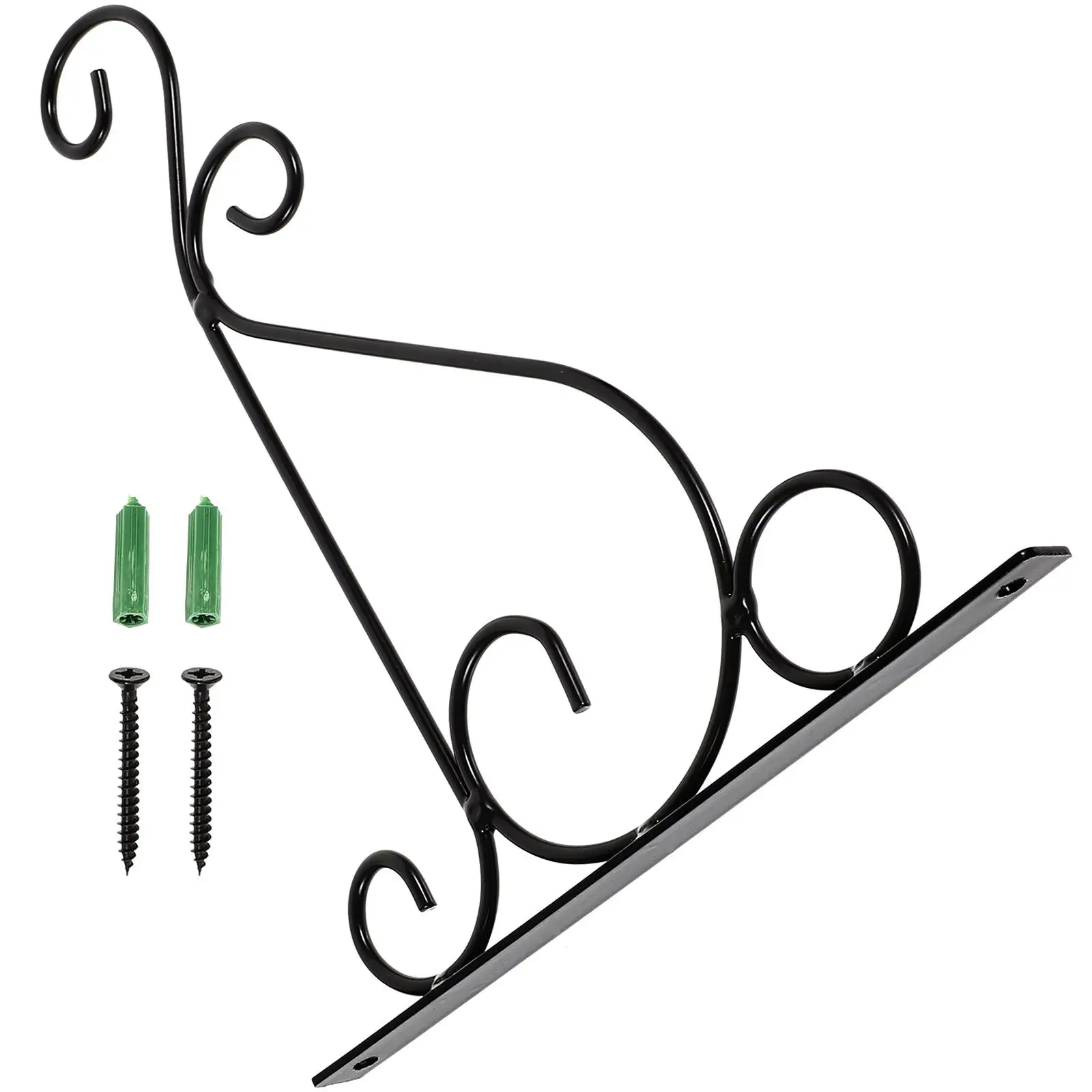 

1pcs Wall Mount Plant Hanger Iron Hanging Basket for Lanterns Pots Planter Bracket Rustproof Balcony Decor Simple Design