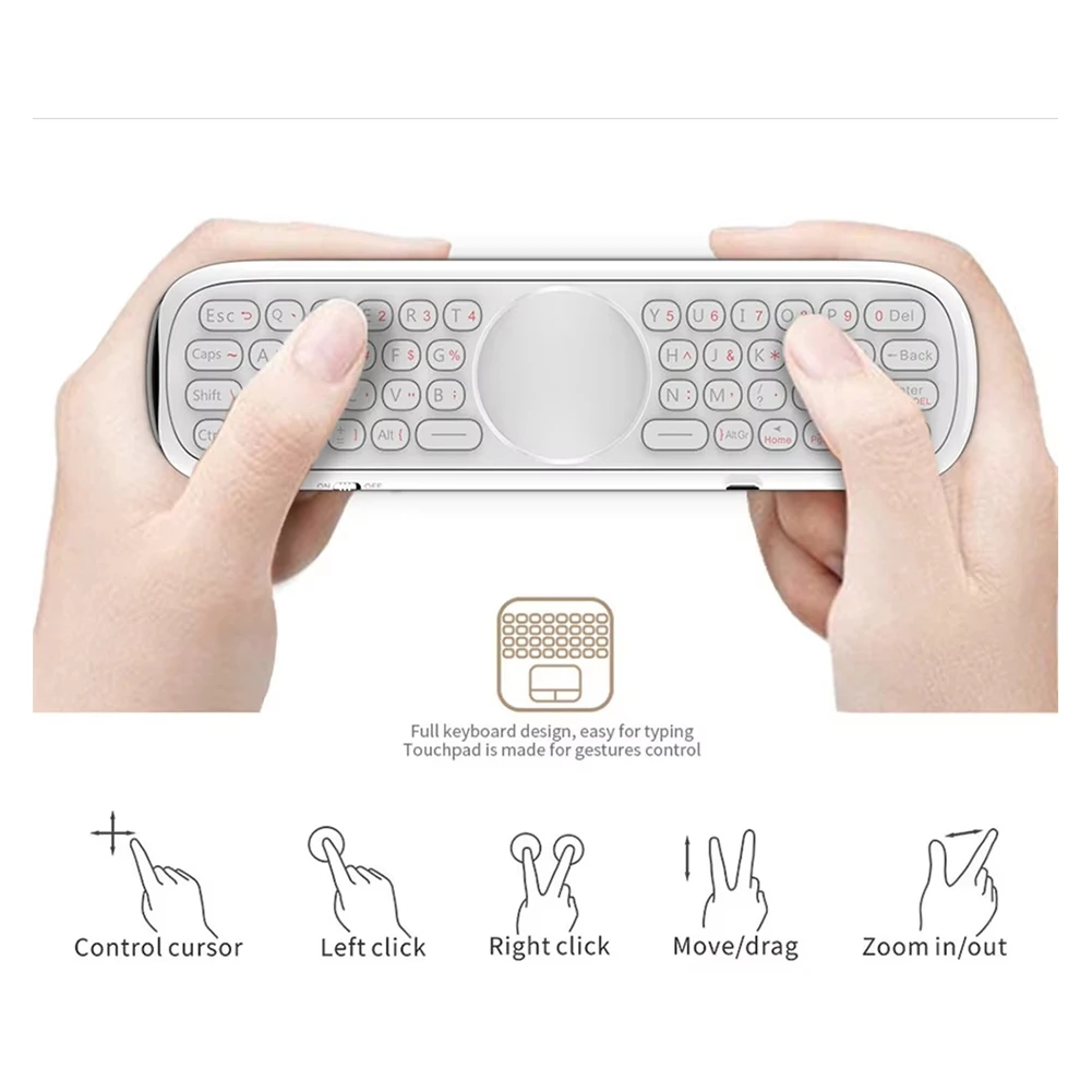 T36C Q40 Voice Remote Control 2.4G Wireless Keyboard Air Mouse IR Learning Micro-Type Gyro Backlit Black