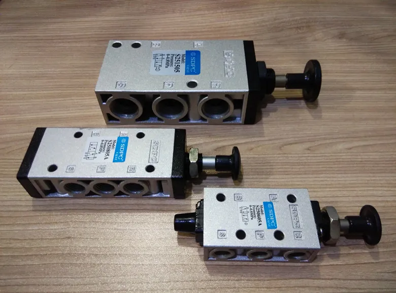 مكونات هوائية أصلية اثنين من صمام الدفع اليدوي بخمسة اتجاهات S 250805 أ س 251505   س 251005   س 250805   س 250605   س 250605 أ