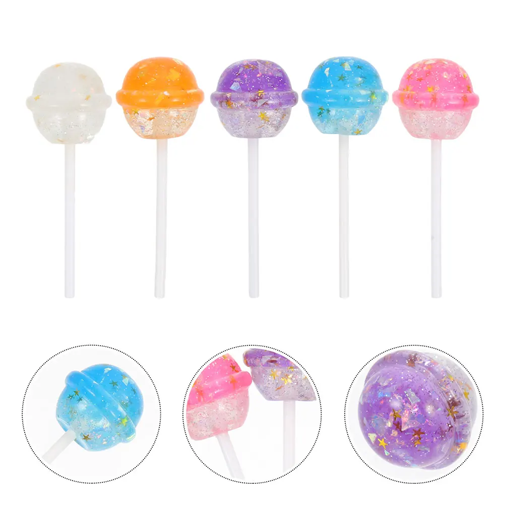 

Candy Pendant Necklace Charms for Crafts Bracelet Fake Lollipop Photo Props Bracelets Decorations