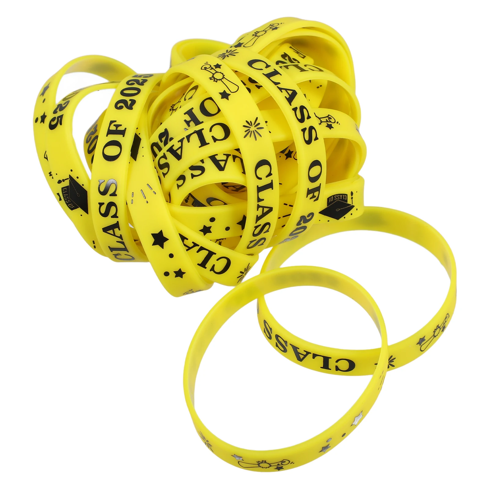 

24 Pcs Wristband Graduation Bracelet Miss Straps Custom Bands for Event Silica Gel Souvenir