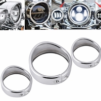 Motorcycle Headlight Trim For Harley Touring Road King Electra Glide Softail FLD/FLH Parts 7\