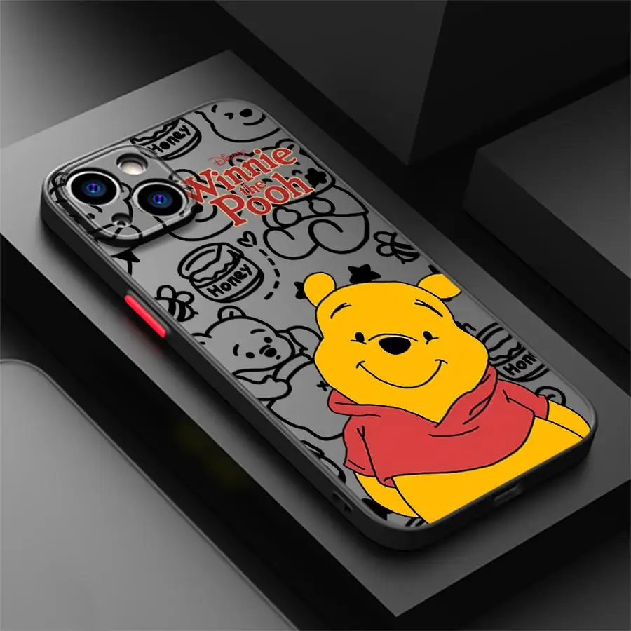 Coque de téléphone Disney Winnie l'Ourson pour iPhone, antichoc 256, coque pour iPhone 16 15 11 12 13 14 Pro Max 16 Plus 12 Mini 7 8 XS 15Pro