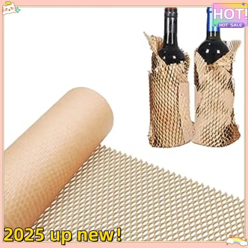 1PCS Honeycomb Paper Degradable Anti-Collision Grid Honeycomb Wrapping Paper 30Cmx50 Meters