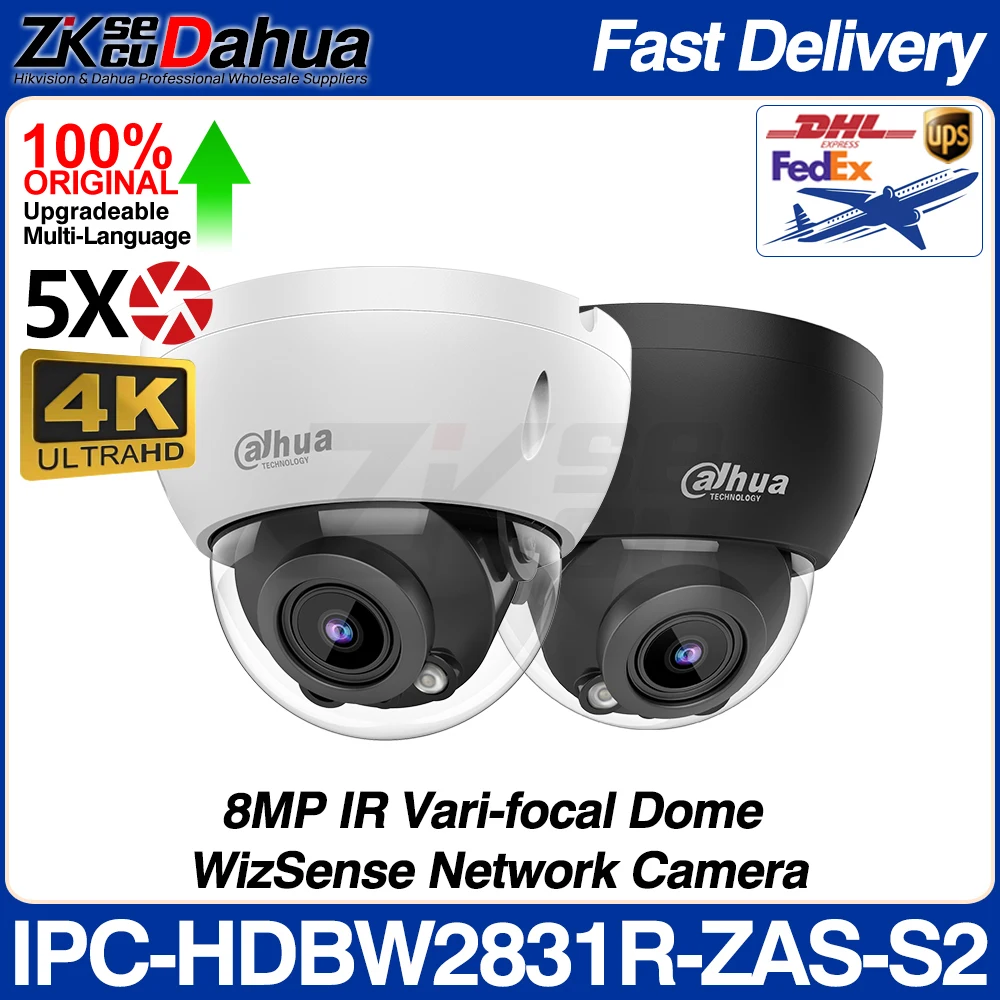 

Dahua Original IPC-HDBW2831R-ZS-S2 IPC-HDBW2831R-ZAS-S2 8MP 4K Lite 2.7-13.5mm 5X Zoom Network POE IP Camera IR 30M SD Slot IK10