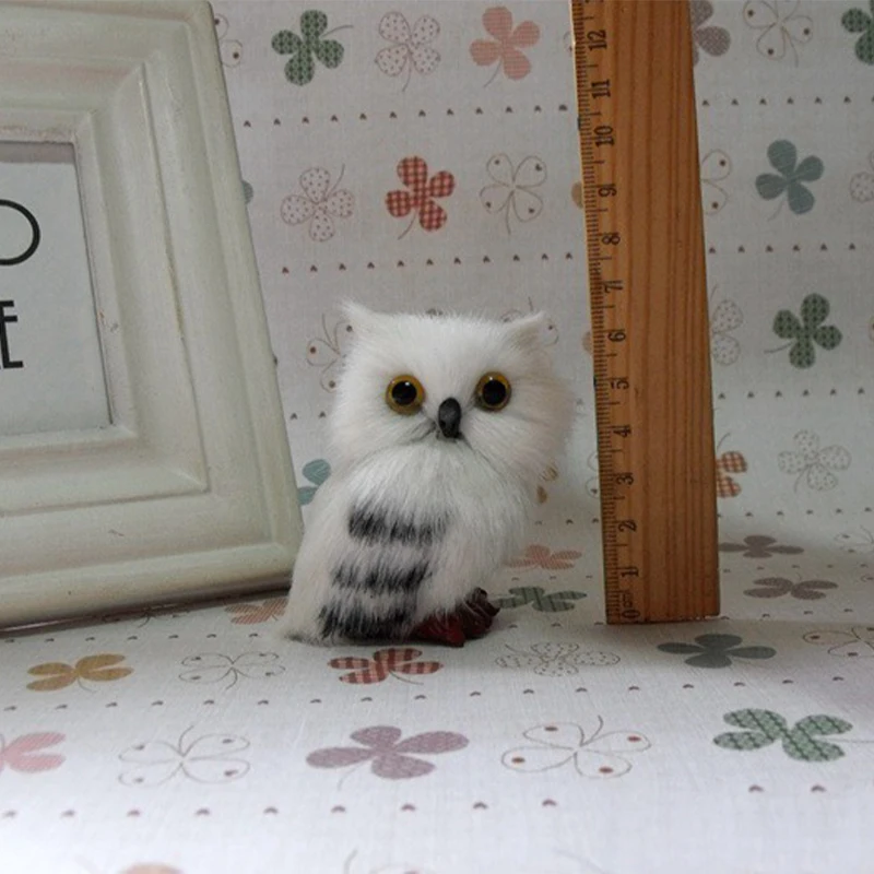 [Owl Exquisite Ornament Cute Lovely Furry Christmas Bird Ornament Decoration Adornment Simulation for Home Decor Gift]