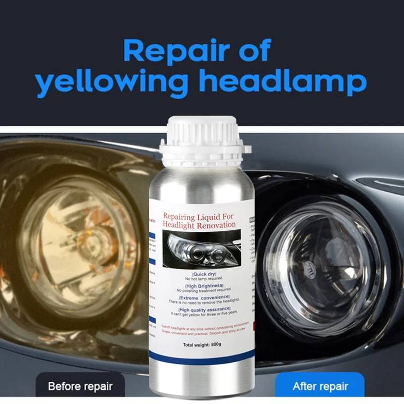 Auto Koplamp Vloeibaar Polymeer Polish 800ML Auto Koplampen Polijsten Renovatie Reparatie Tool Licht Restauratie Besteam Auto Deel