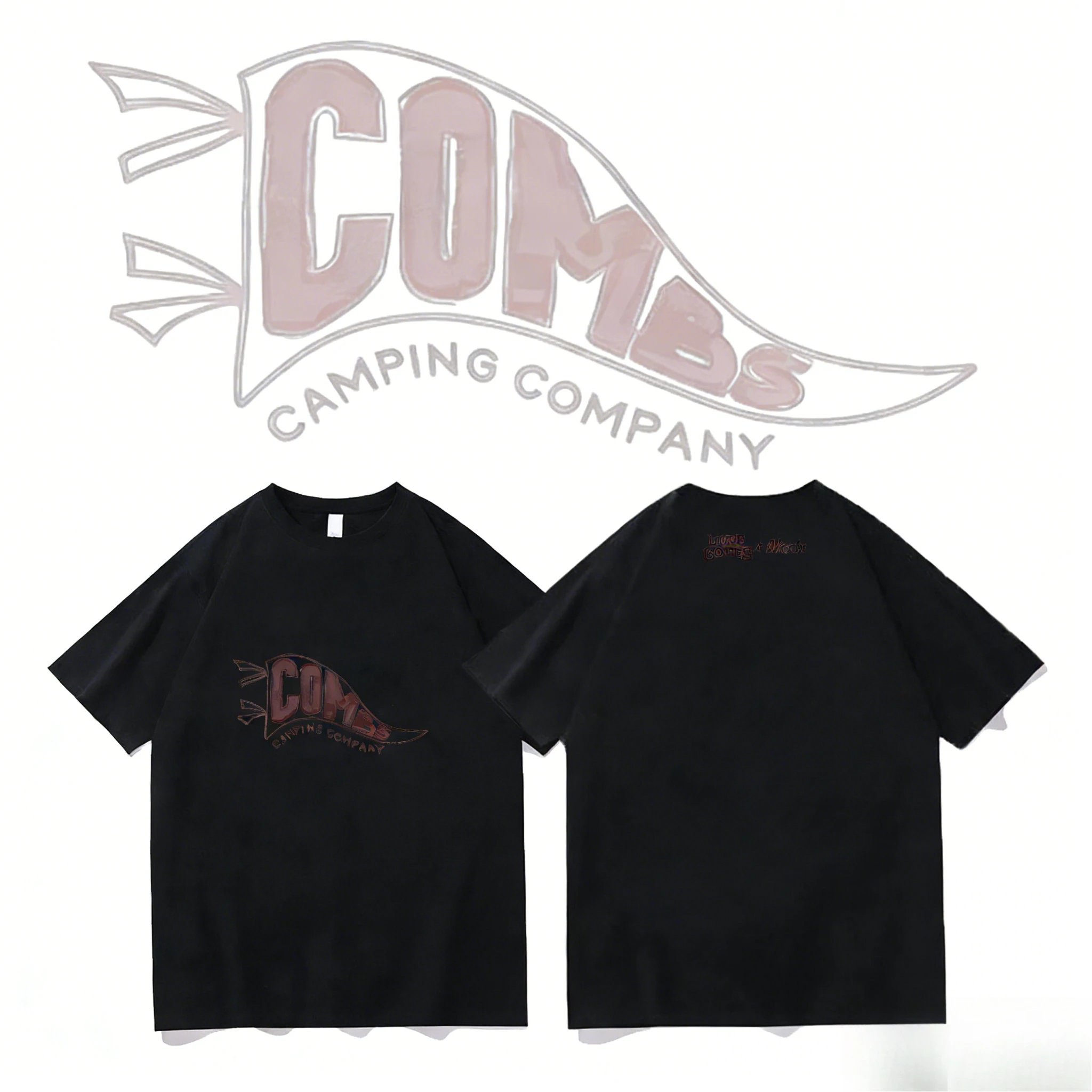 

Luke Combs Combs Camping T-shirt with Pictures and Text, Fashion Trend 2026 Summer Pure Cotton 100% Printed Loose Casual T-shirt