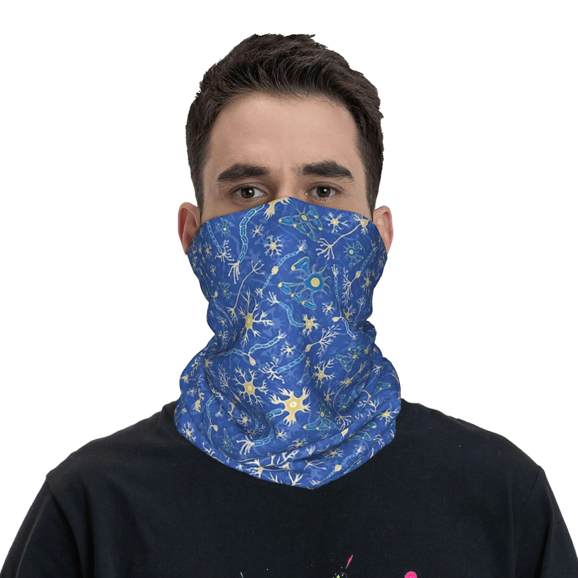 

Central and Peripheral Nervous System Pattern Bandana Neck Gaiter Printed Wrap Mask Scarf Cycling Scarf Cycling Unisex Washable
