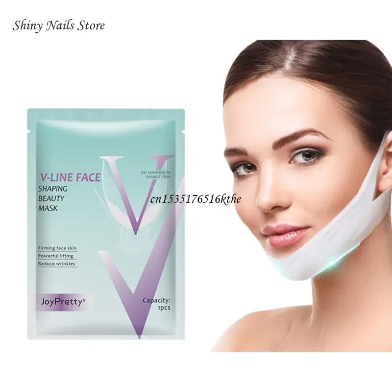 5Pcs V Line Shaping Face Mask Lifting Hydrogels Facials Mask Anti-Agings Anti-Wrinkles Bands Double Chin Reducer Strap Dropship