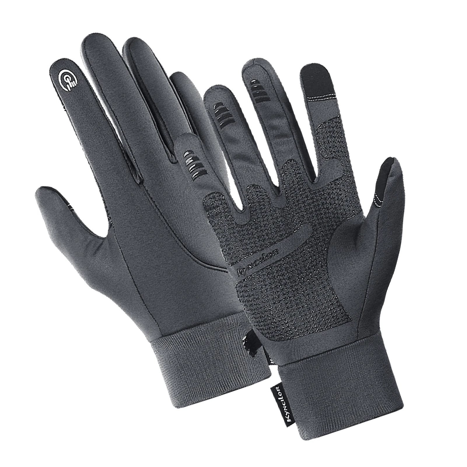 Guanti da corsa impermeabili Guanti da ciclismo invernali Guanti sportivi antiscivolo per touchscreen da bici caldi e impermeabili