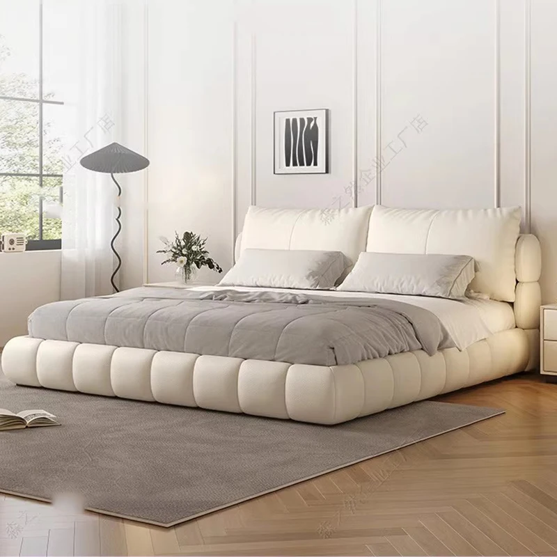 Platform Luxury Bed Sleeping Full Size Upholstered Lower Comforter Beds European Marriage Camas De Dormitorio Bedroom Furniture