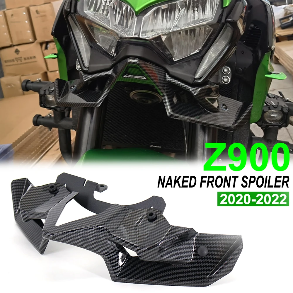 

Для KAWASAKI Z900 Z 900 2020 2021 2022 ABS обнаженный передний спойлер Winglet аэродинамический комплект крыльев спойлер аксессуары для мотоциклов