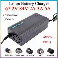 New 67.2V 84V 2A 3A 5A Lithium Battery Charger For 16S 60V 72V Electric two wheelers/motorcycles etc Li-ion Cells Fast Charging