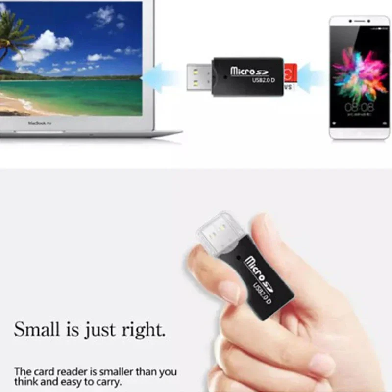 【จัดส่งรวดเร็ว】เครื่องอ่านการ์ด Micro SD USB 2.0 สําหรับกล้องโทรศัพท์หน่วยความจําแฟลชการ์ดหน่วยความจํา A1 TF/เครื่องอ่านการ์ด SD สําหรับแล็ปท็อปพีซี