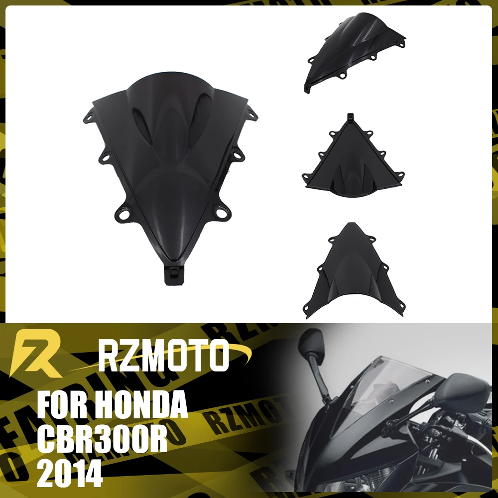 

Motorcycle Accessories Windshield For HONDA CBR300R 2014 Front Double Bubble Wind Deflector Windscreen