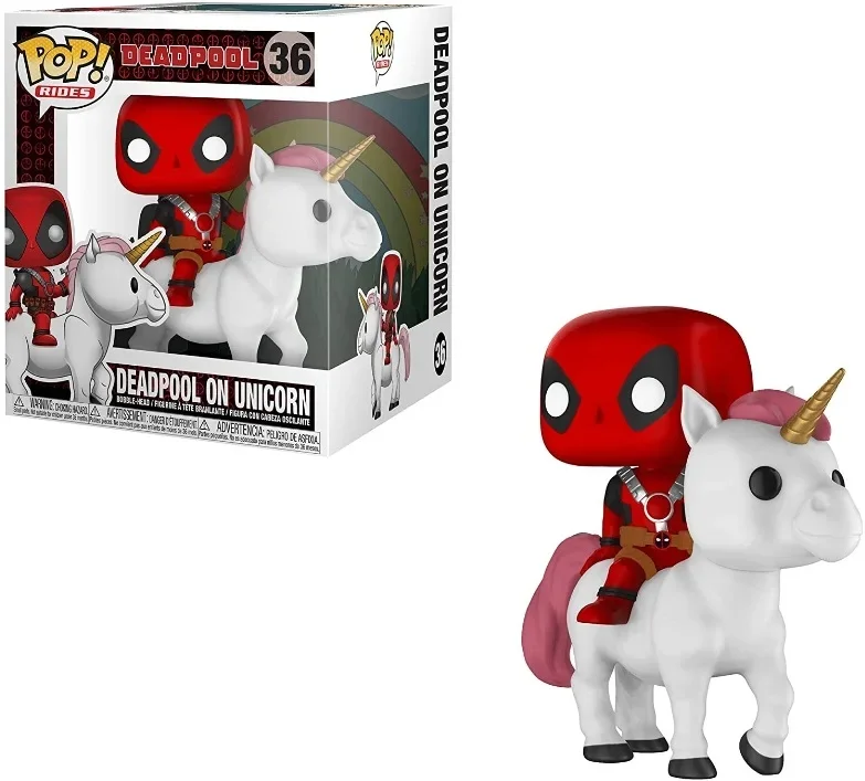 Vinylfigur der Funko Pop Movie Series # 36 Deadpool On Unicorn Actionfigur Spielzeug Lustige Zimmer